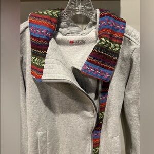Allysa Hooded Diagonal Full Zip Women’s Sweatshirt.